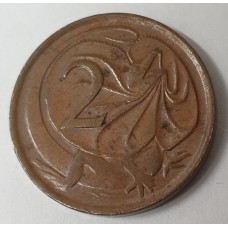 AUSTRALIA 1967 . TWO 2 CENTS COIN . VARIETY . NO S.D. INITIALS